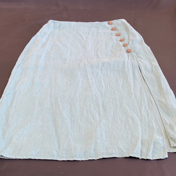 FP Movement by Free People Light Blue A-Line Skirt with Button Detail - Picture 1 of 10